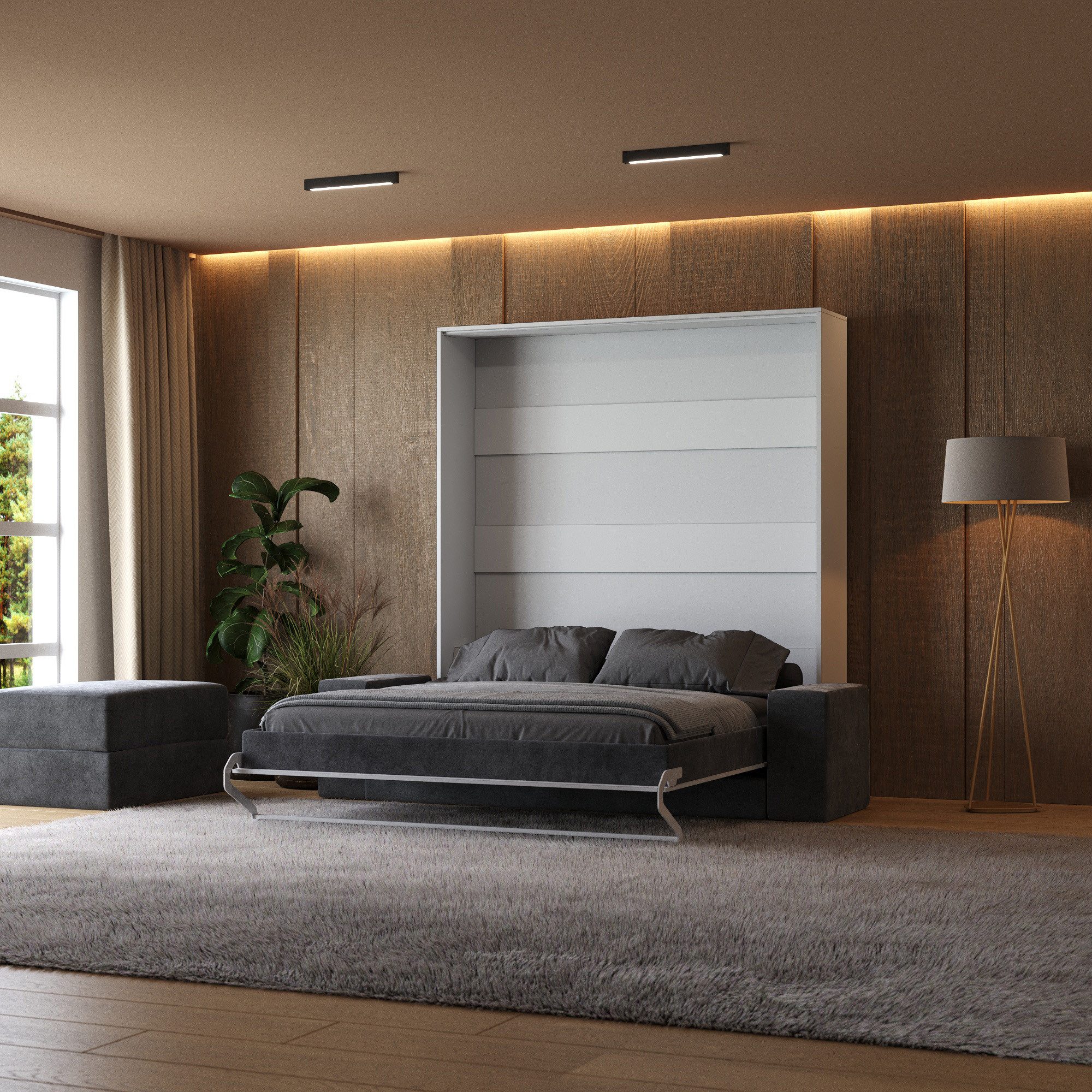 SMARTBett Schrankbett Schrankbett + SOFA Anthrazit günstig online kaufen