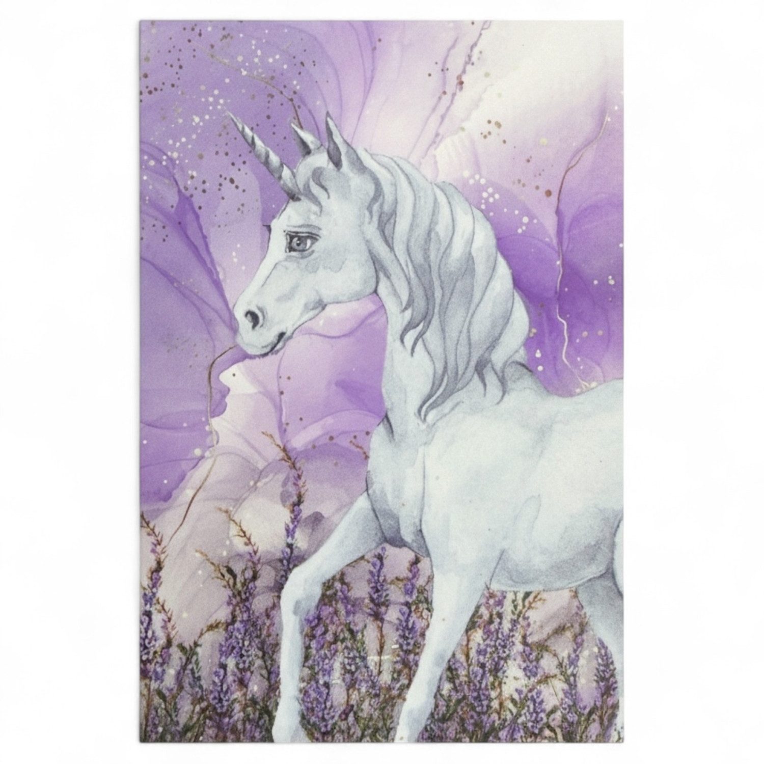 Home Ideas Tagesdecke Wohndecke mit Tiermotiv Tagesdecke 150 x 200 cm Lila - EINHORN