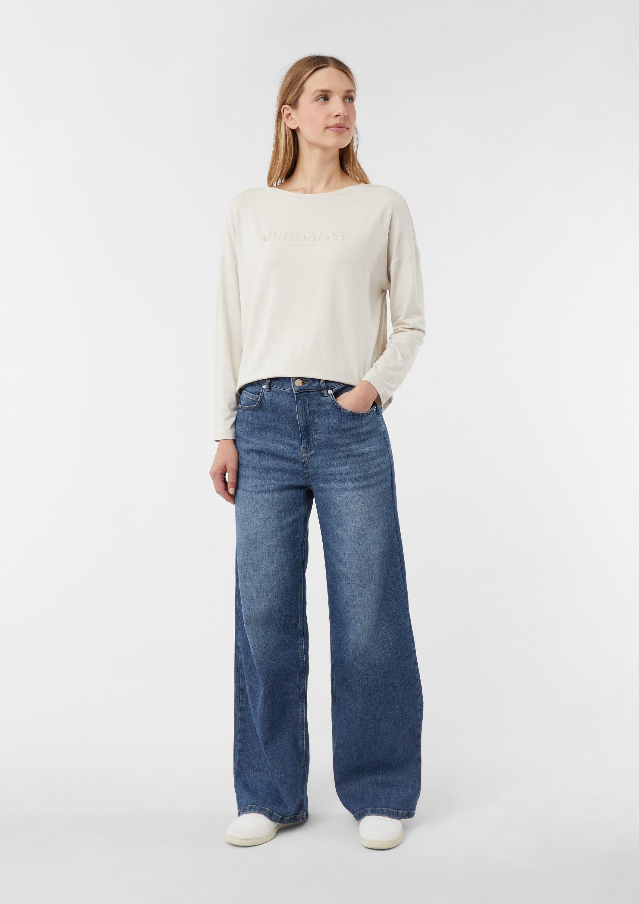 comma Langarmshirt T-Shirt Jersey-Longsleeve mit Artwork