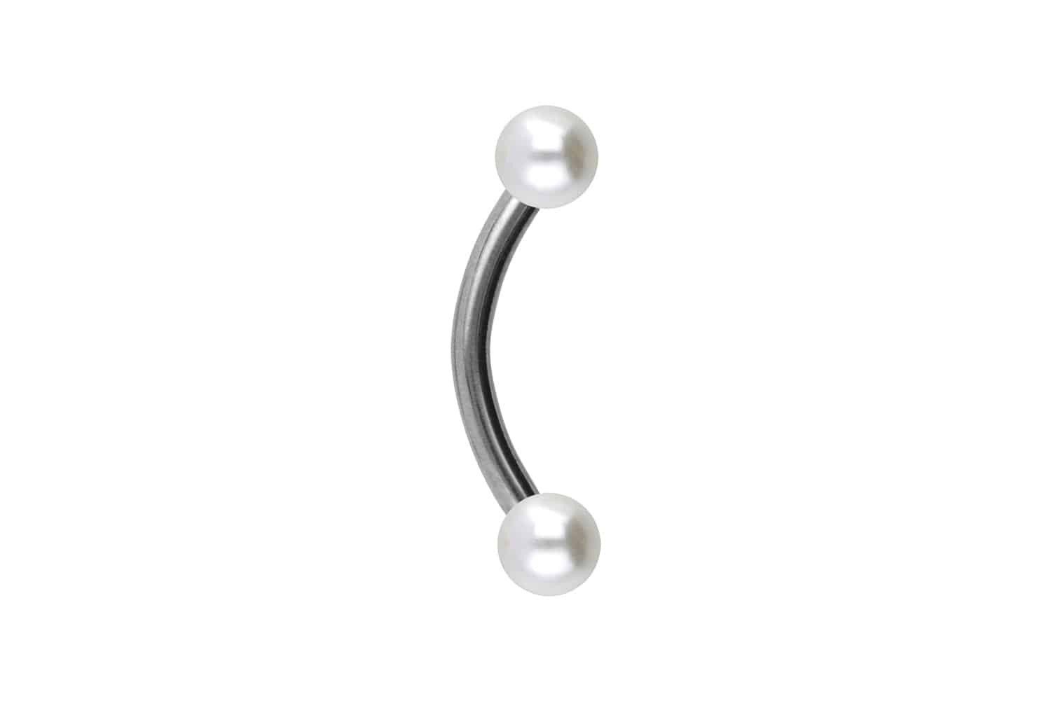 PIERCINGLINE Bauchnabelpiercing Chirurgenstahl Banane SYNTHETISCHE PERLEN (Bananen, 1-tlg)