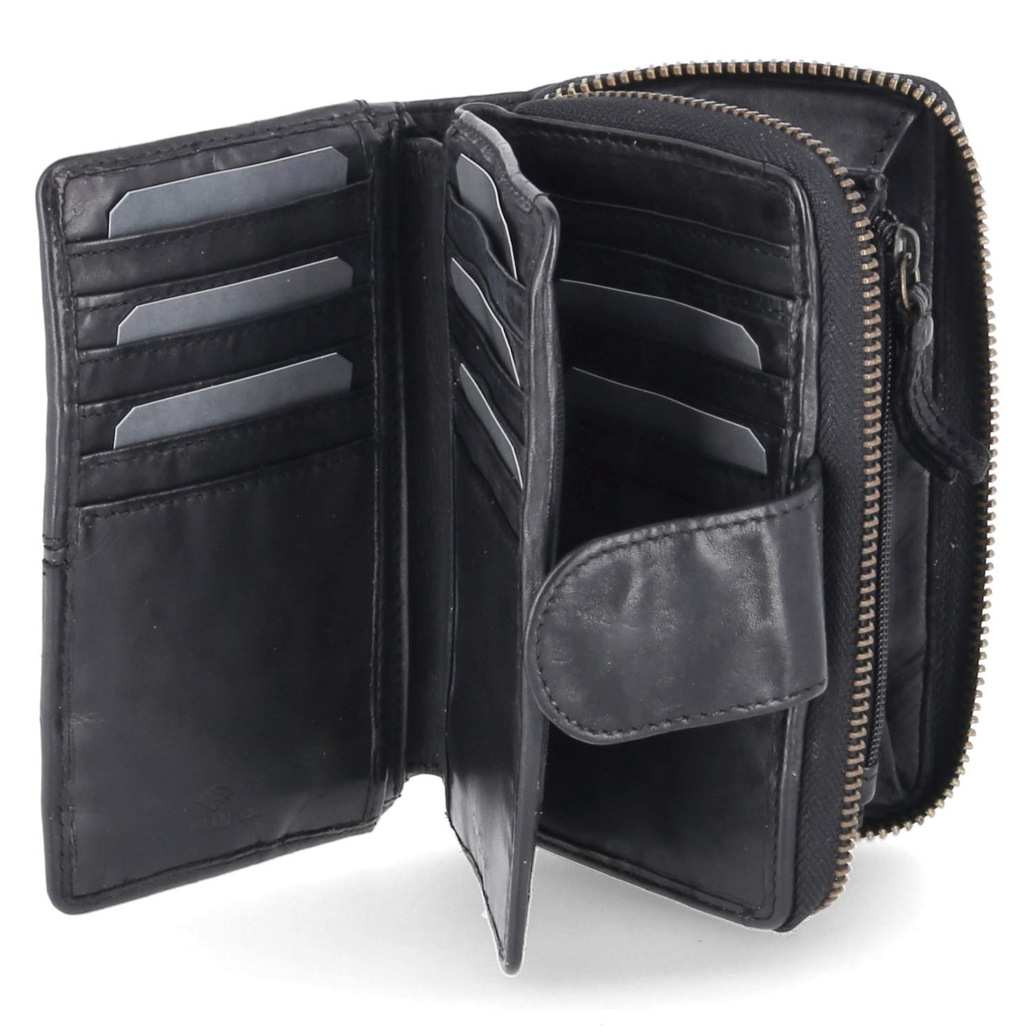 Beliana Geldbörse Beliana BEL91004-01 Damen Geldbörsen Glattleder schwarz günstig online kaufen