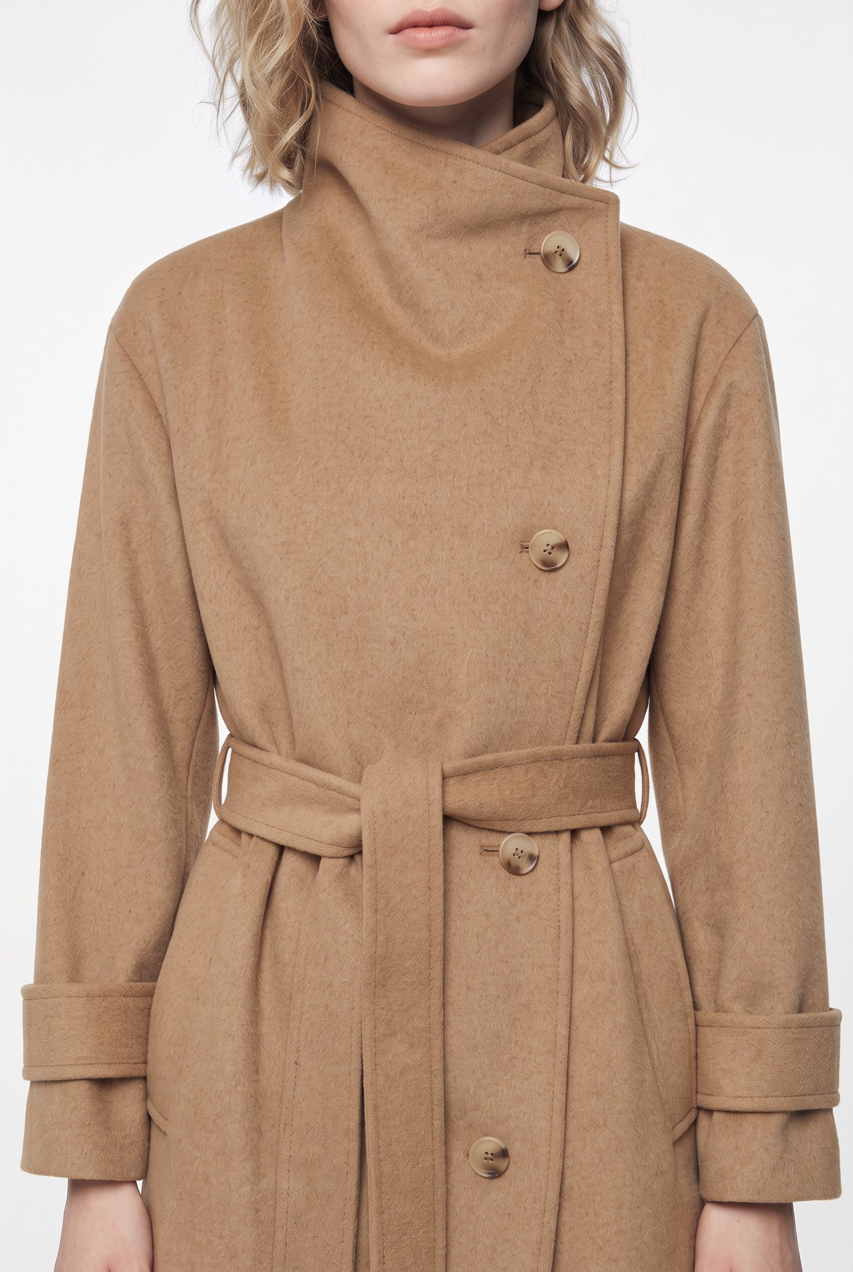 BOSS ORANGE Langmantel Cayla Premium Damenmode mit Wolle, Relaxed Fit – Bild 3 von 5