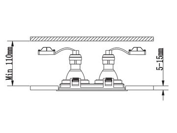 meineWunschleuchte LED Einbaustrahler, Dimmfunktion, LED wechselbar, Warmweiß, Deckenspot-s Einbau Treppenhaus Deckeneinbauleuchte-n, Breite 17cm