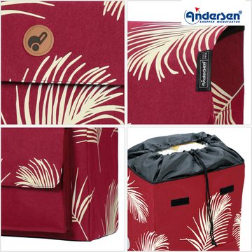 Andersen Einkaufstrolley Komfort Shopper Signe rot, klappbare Ladefläche, belastbar bis 50kg, wasserabweisend