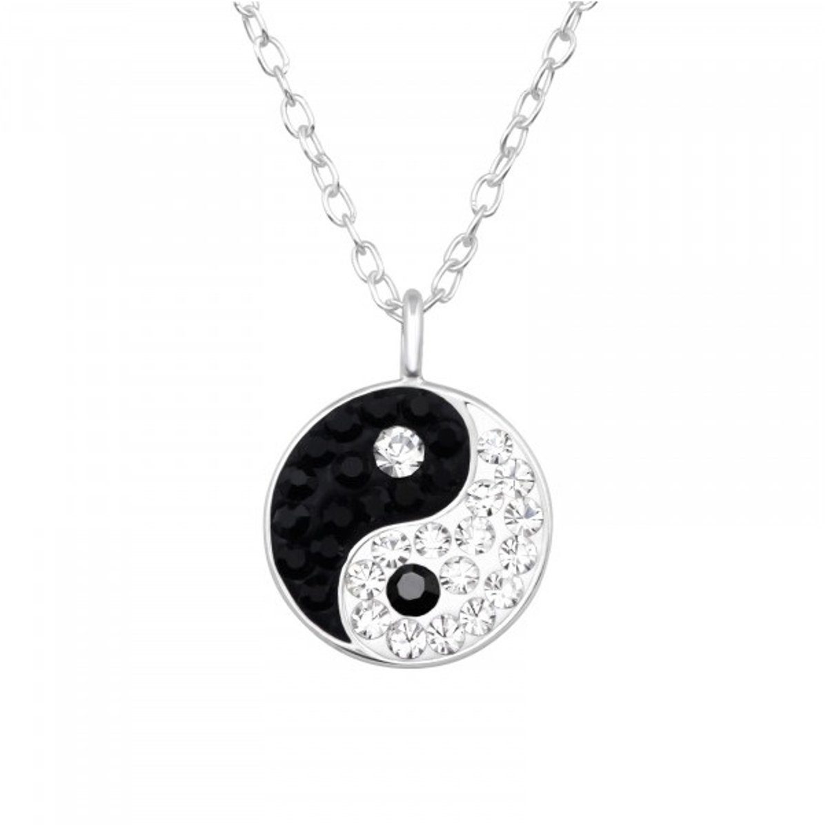 ALEXANDER YORK Kette mit Anhänger YIN YANG, 2-tlg., 925 Sterling Silber