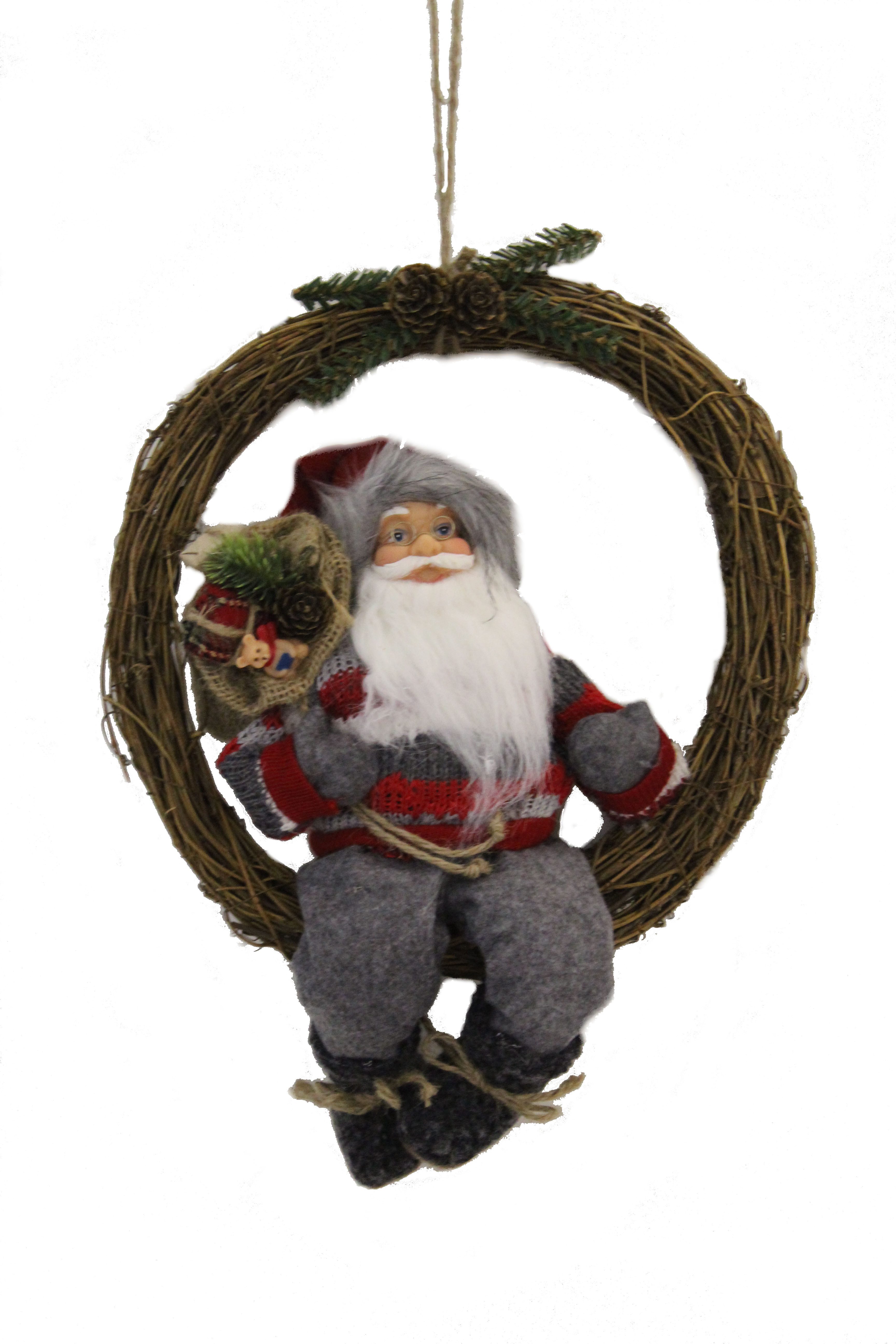 Wurm Adventskranz Deko Türkranz mit Nikolaus/Weihnachtsmann