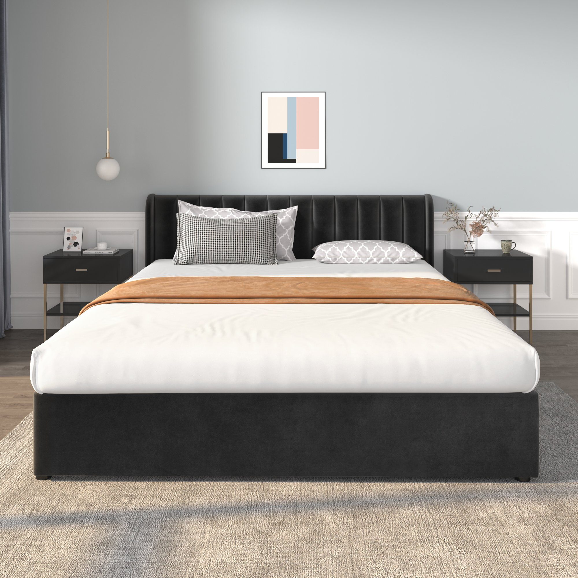 OKWISH Polsterbett Kinderbett, Jugendbett, Multifunktionales Bett günstig online kaufen