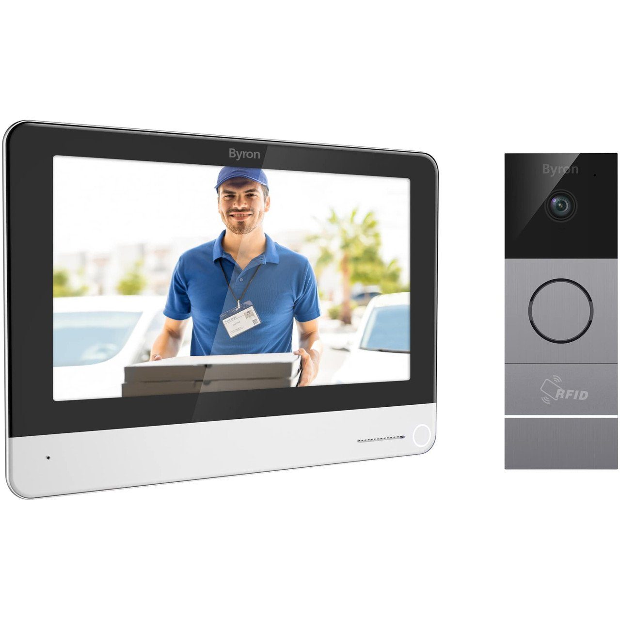 Byron Video-Türsprechanlage Byron Video Türgegensprechanlage schwarz