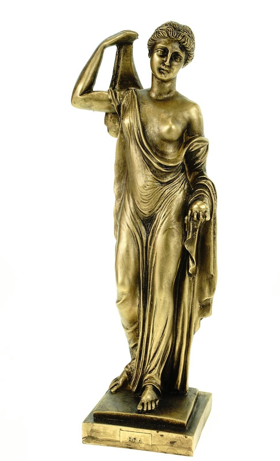 Kremers Schatzkiste Dekofigur Alabaster Deko Figur Hera 25 cm Skulptur goldfarben Replik griechische Götter