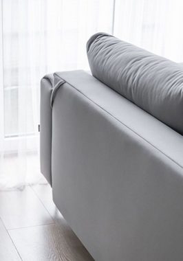 MOEBLO Schlafsofa DRAVEN, Sofa Couch für Wohnzimmer Federkern Sofagarnitur Polstersofa Wohnlandschaft, mit Schlaffunktion und Bettkasten