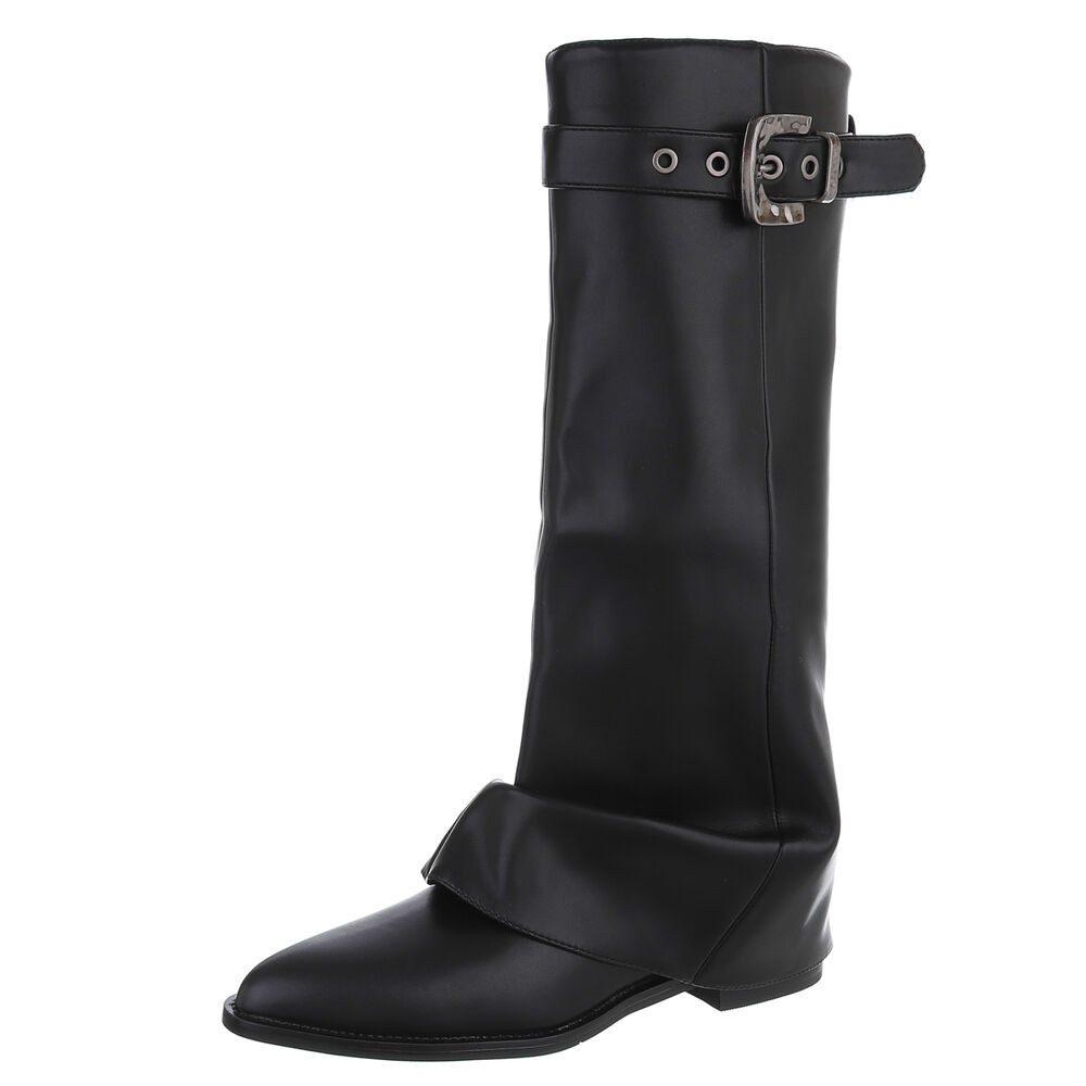Ital-Design Edgy Stiefel mit hohem Schaft und Schnallenverschluss Stiefel ( günstig online kaufen