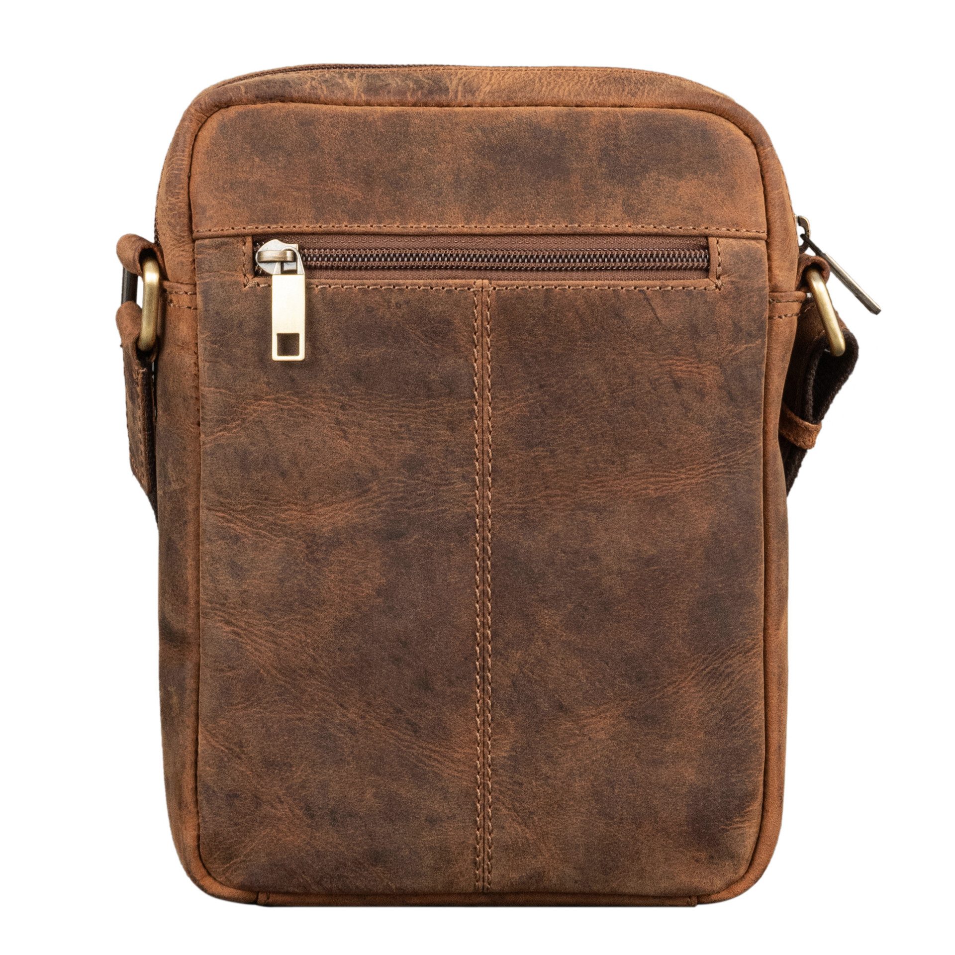 Benthill Messenger Bag Herren Umhängetasche Echt Leder Wandertasche Messenger Schultertasche, Reißverschlussfach – Bild 5 von 5