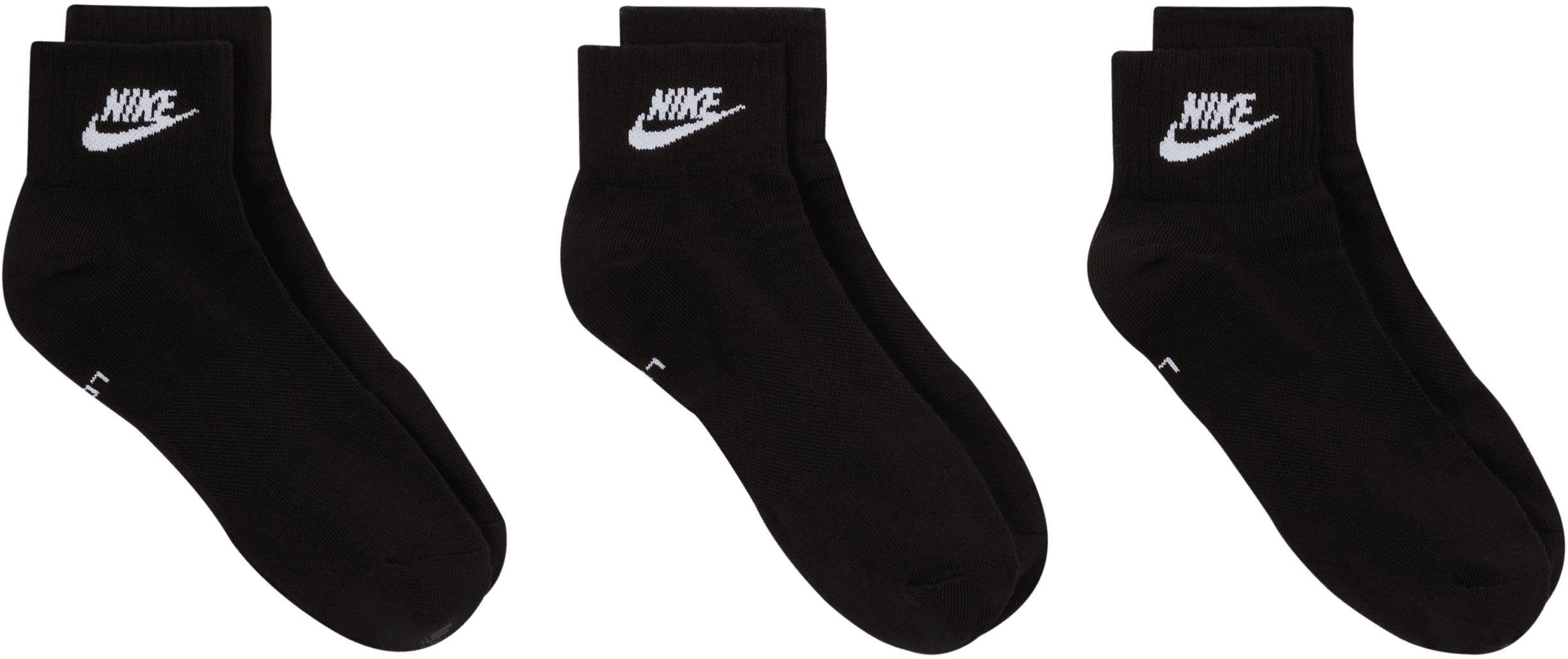 Nike Sportswear Sportsocken U NK NSW EVERYDAY ESSENTIAL AN (Set, 3-Paar) für vielseitige Aktivitäten, 3er-Pack, sportlicher Stil