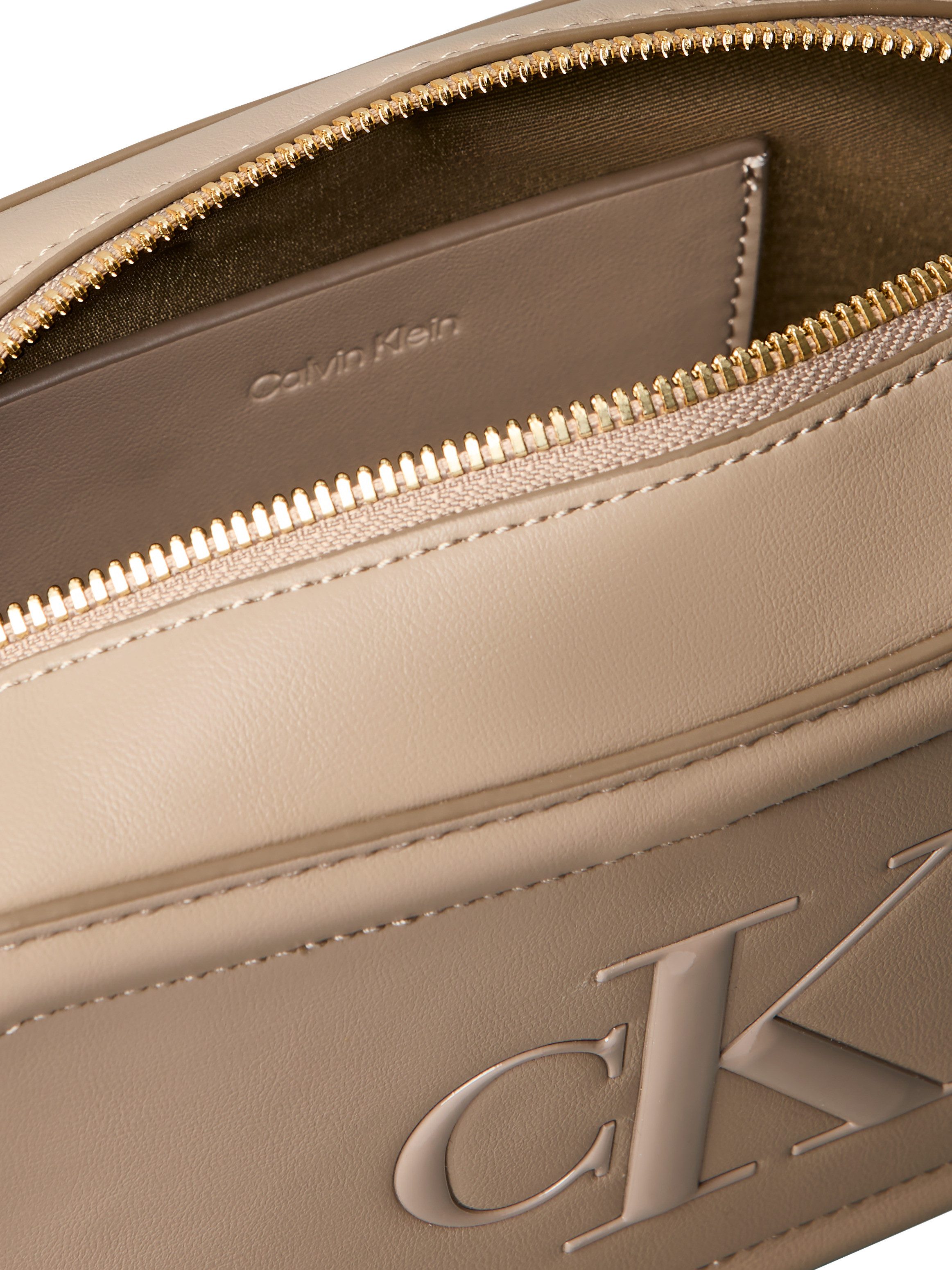 Calvin Klein Mini Bag BOLD CK CAMERA BAG, kleine Damen-Umhängetasche, Schultertasche, Kamerabag mit CK-Logo