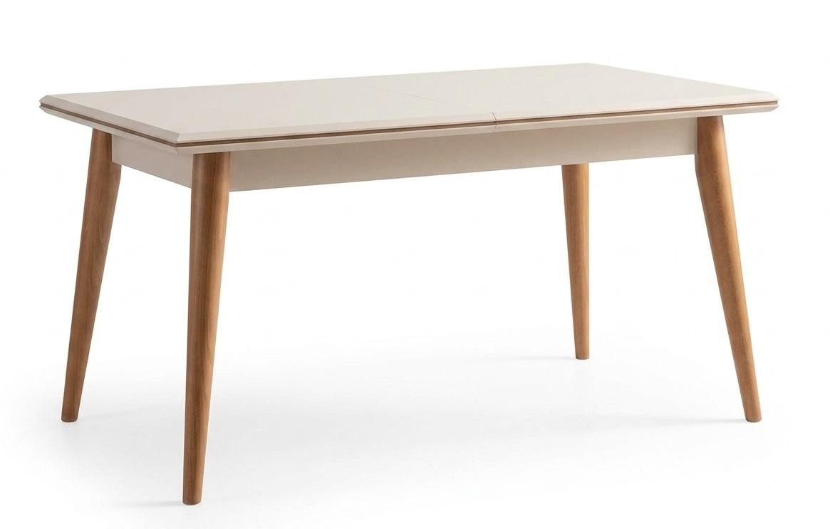 JVmoebel Esszimmer-Set Esstisch 4x Stühle Modern Beige Gemütlich Hell Elegant, (5-St), Made in Europa