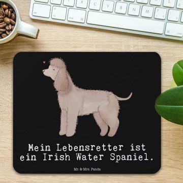 Mr. & Mrs. Panda Mauspad Irish Water Spaniel Lebensretter - Schwarz - Geschenk, Designer Mausp (1-St), Made in Germany