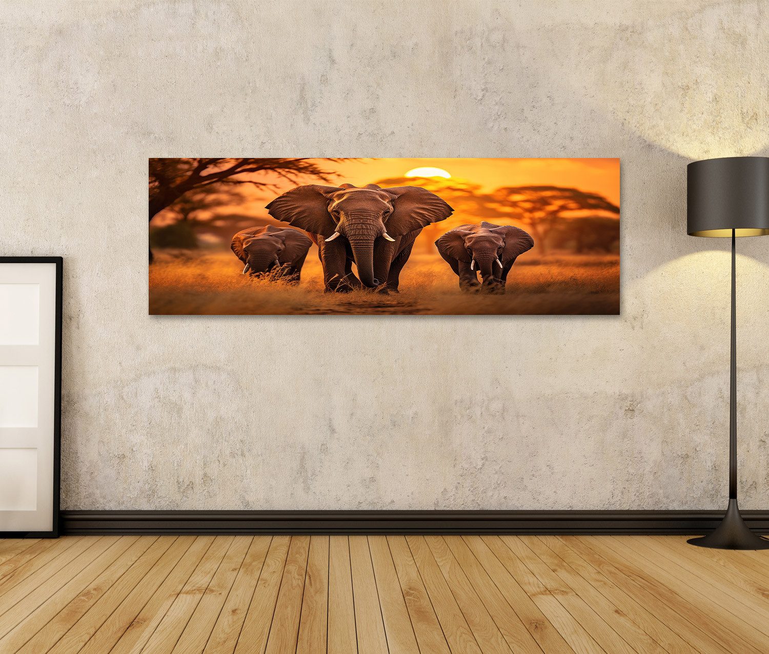 islandburner Leinwandbild Erwachsener Elefant Afrikanische Savanne günstig online kaufen