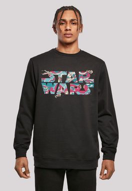 F4NT4STIC Rundhalspullover F4NT4STIC Herren Star Wars Wavy Ship Logo with Basic Crewneck (1-tlg)