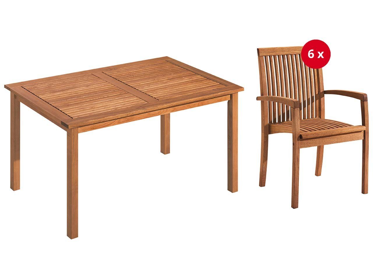 memo Garten-Essgruppe Enya, (Spar-Set, 5-tlg., Tisch (150 x 90 cm), 4 Stühle), Made in Europe