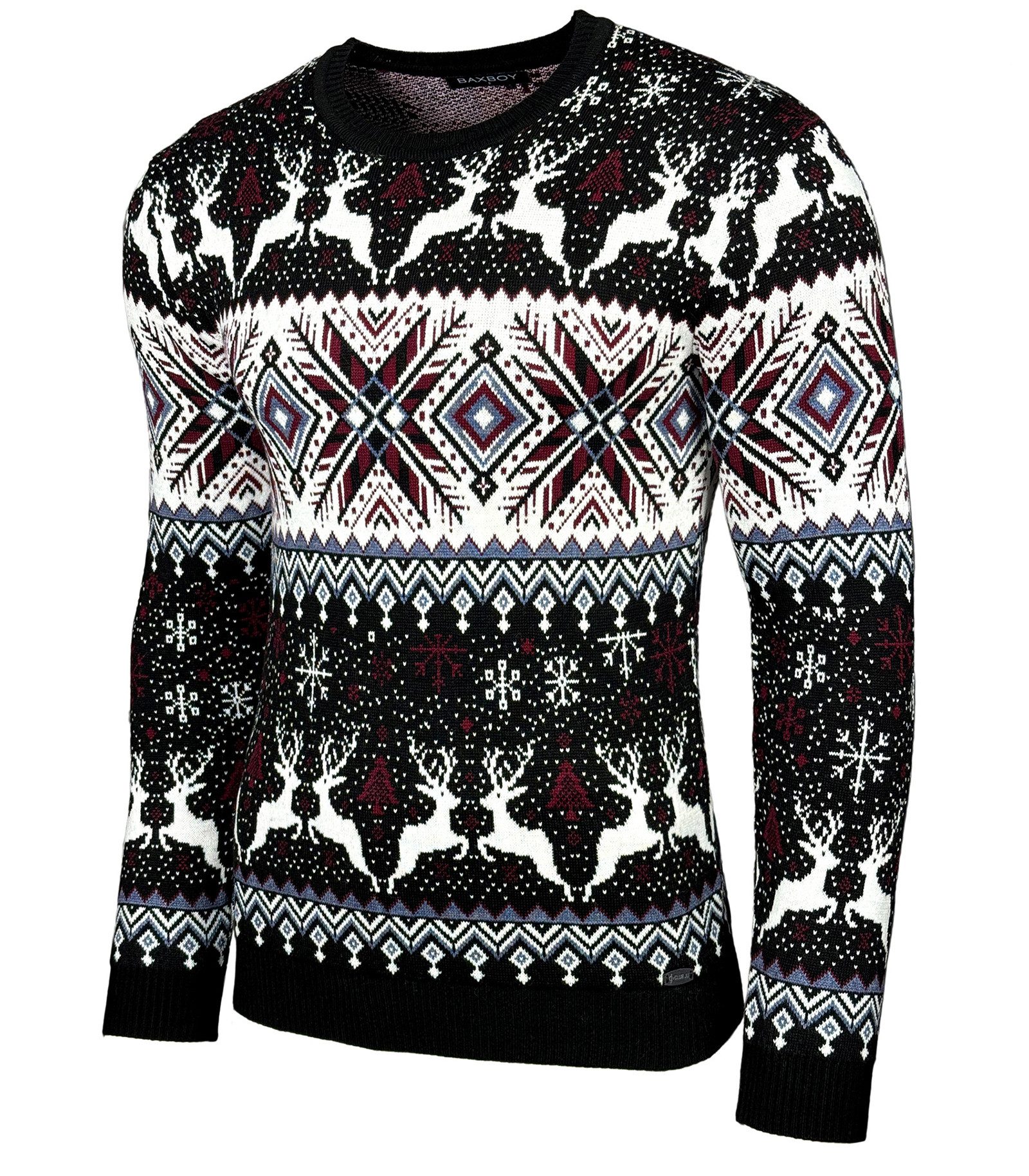 Baxboy Strickpullover BAXBOY Herren stylischer Rundhals günstig online kaufen