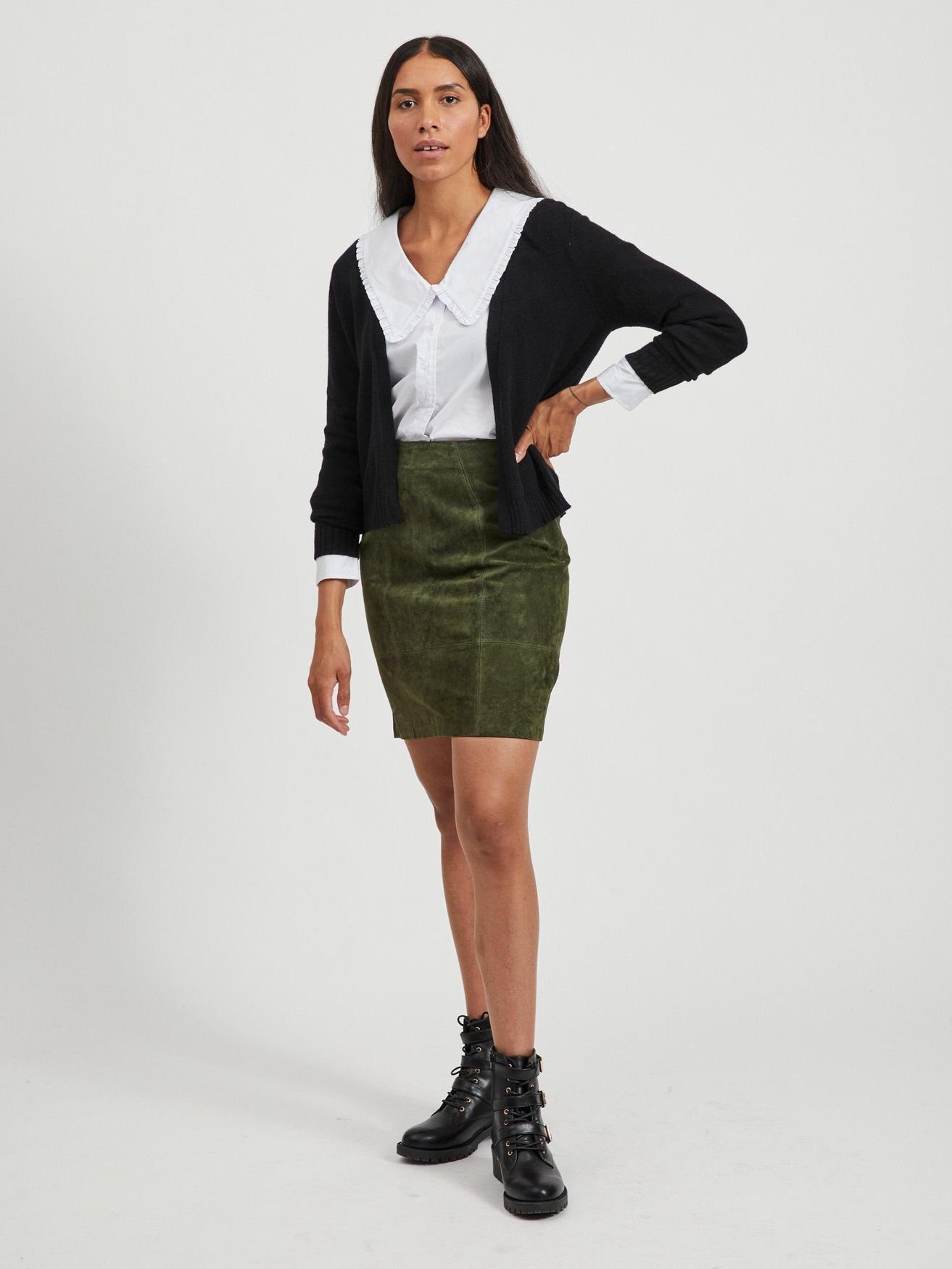 Vila Cardigan Kurzer Feinstrick Cardigan Weiche Strickjacke VIRIL VIRIL SHO günstig online kaufen