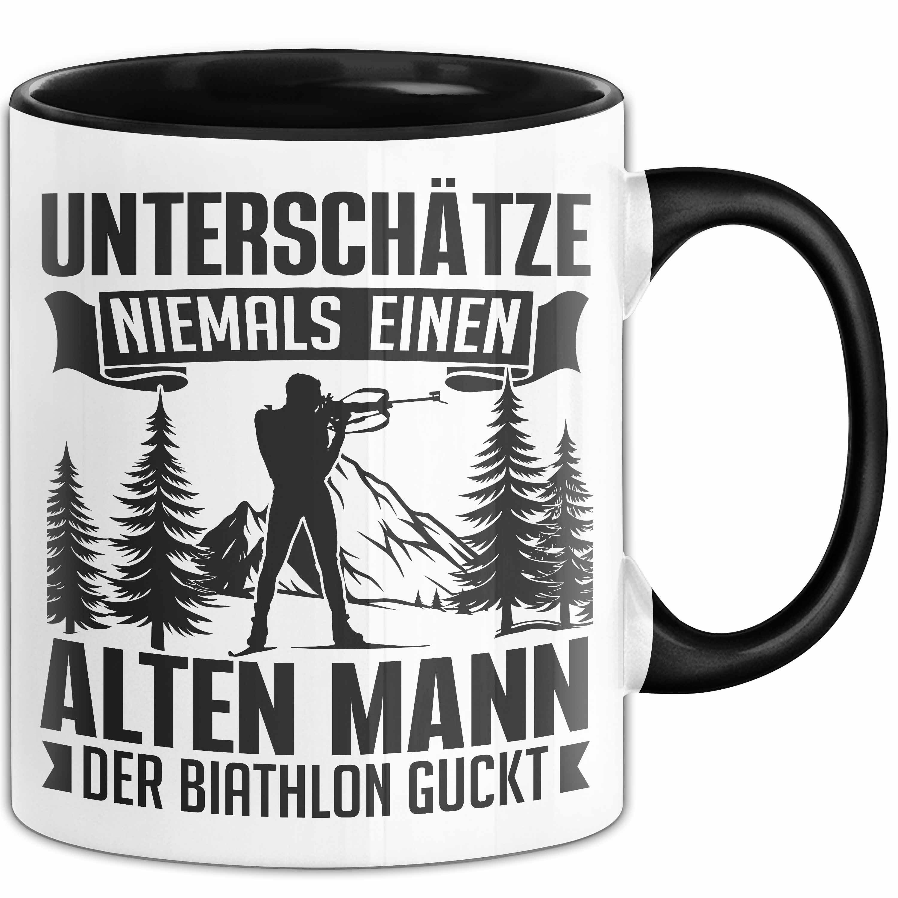 Trendation Tasse Biathlon Tasse Geschenk Wintersport Geschenke Unterschätze Niemals E