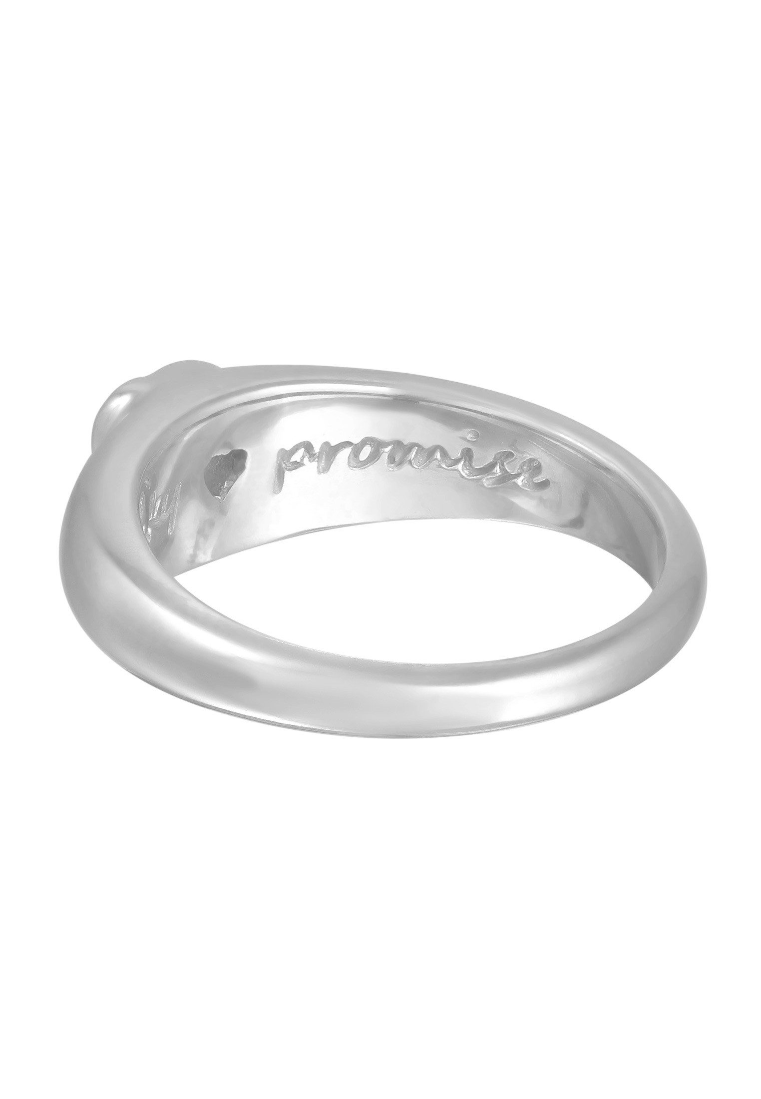 Elli Siegelring Zirkonia Herz Bandring Liebe 925 Silber vergoldet