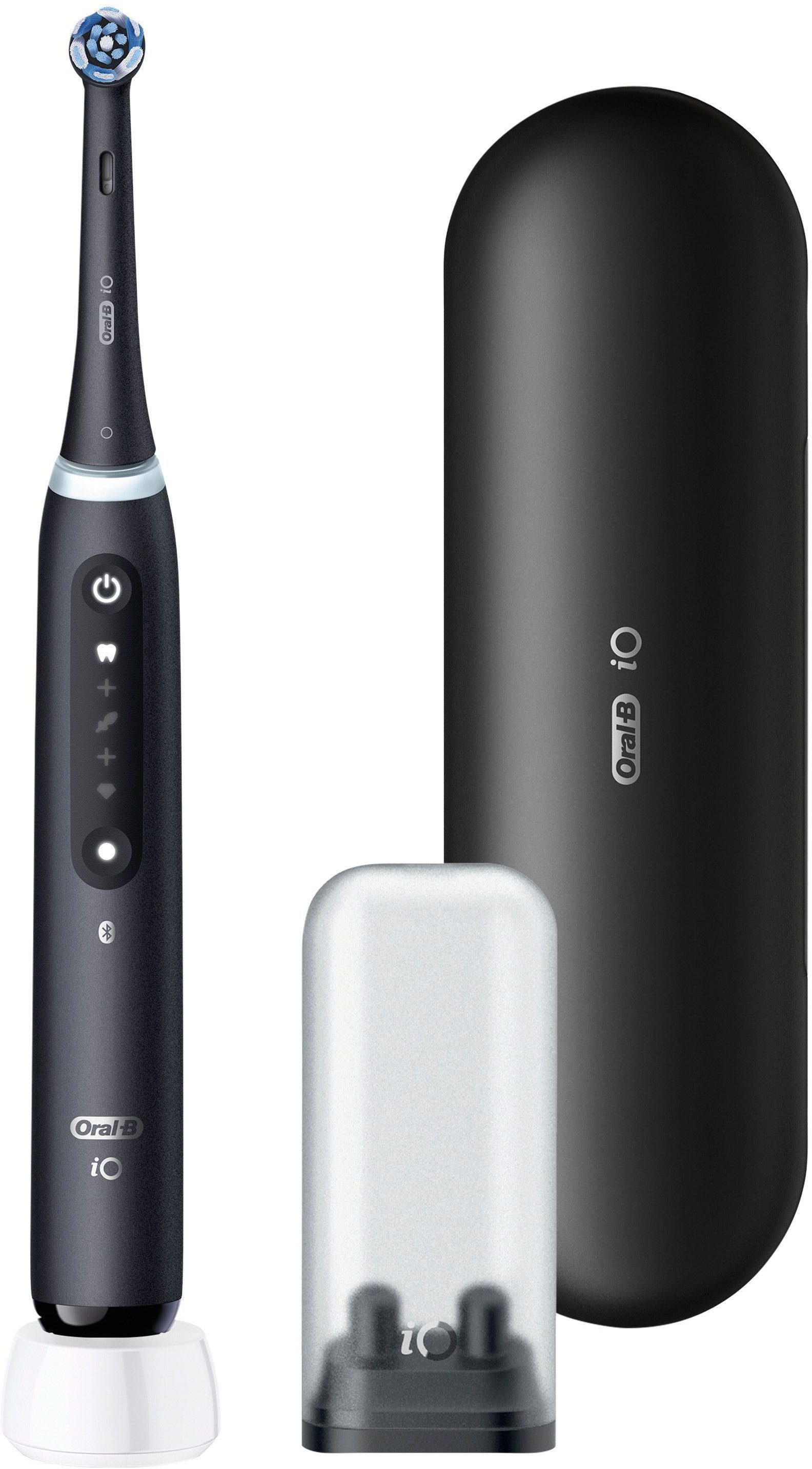 Oral-B Elektrische Zahnbürste Oral-B iO Series 5, Aufsteckbürsten: 1 St., 1 Aufsteckbürste, Langanhaltender Akku, Reise-Etui, Aufsteckbürstenhalter