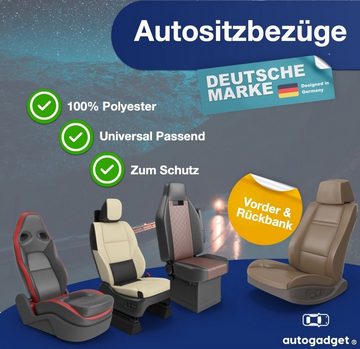 autogadget® Autositzbezug 4er Autositzbezüge - Sitzbezüge - Vorder- & Rücksitze - Autozubehör, Packung, 1-tlg., Dicke Polsterung / Universal