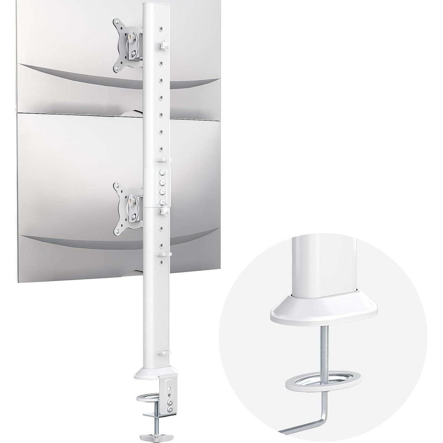 LuxusKollektion Monitor-Halterung Montagearm 2 Monitore 13 34 Zoll C Klemme Medium Weiß