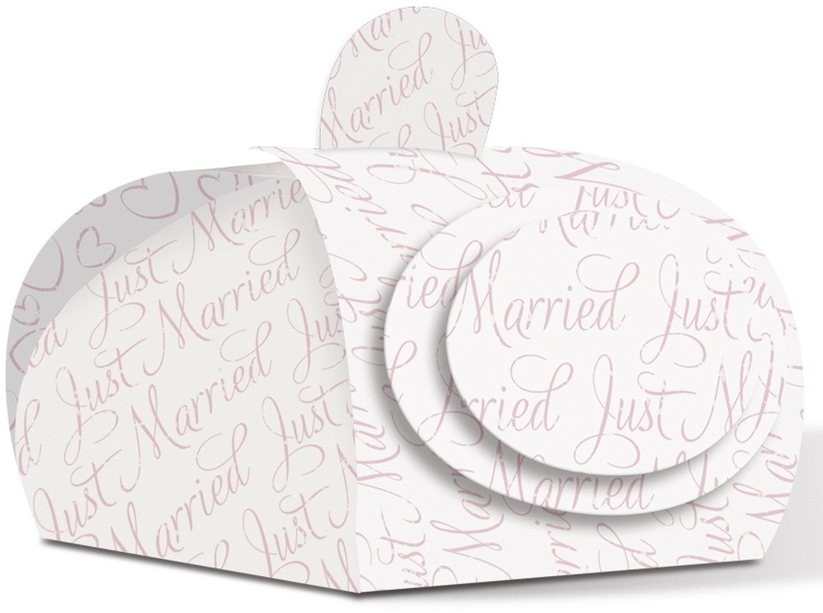 Thumbnail - Ursus - Ludwig Bähr Motivpapier Geschenkbox Hochzeit Rose 6,5x6x4,3cm VE=12 Stück