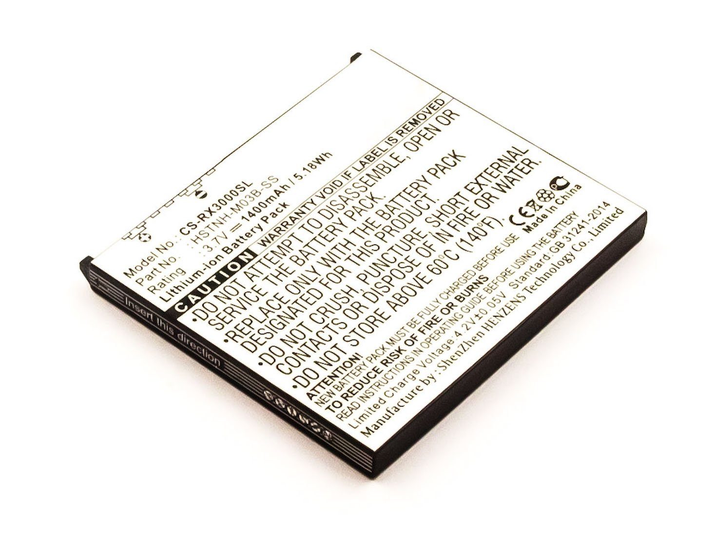 MobiloTec Akku kompatibel mit HP HSTNH-S03B-SL Akkupacks Akku 1400 mAh