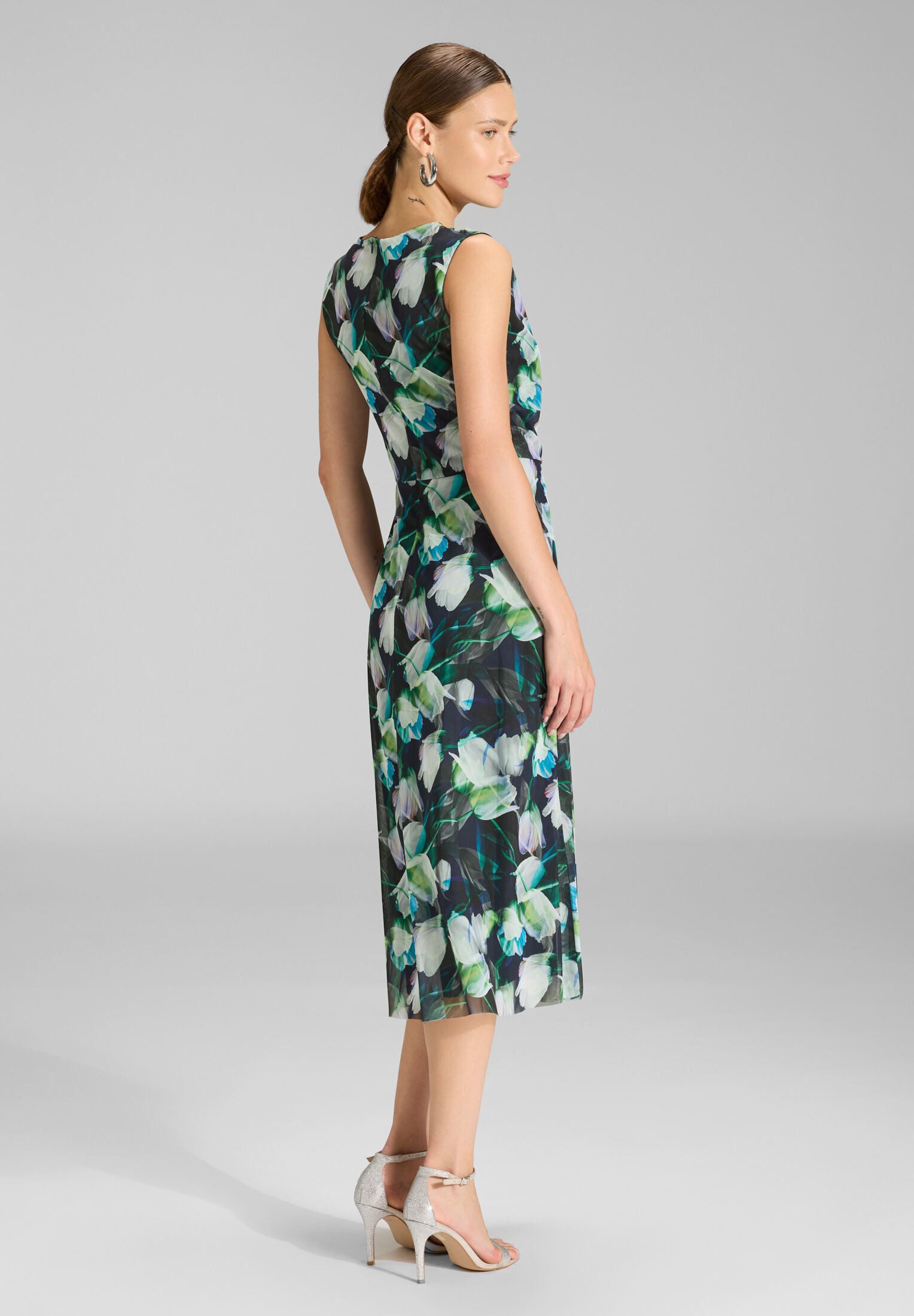SWING Cocktailkleid - Kleid aus bedrucktem Mesh Taillierter Schnitt mit aus günstig online kaufen