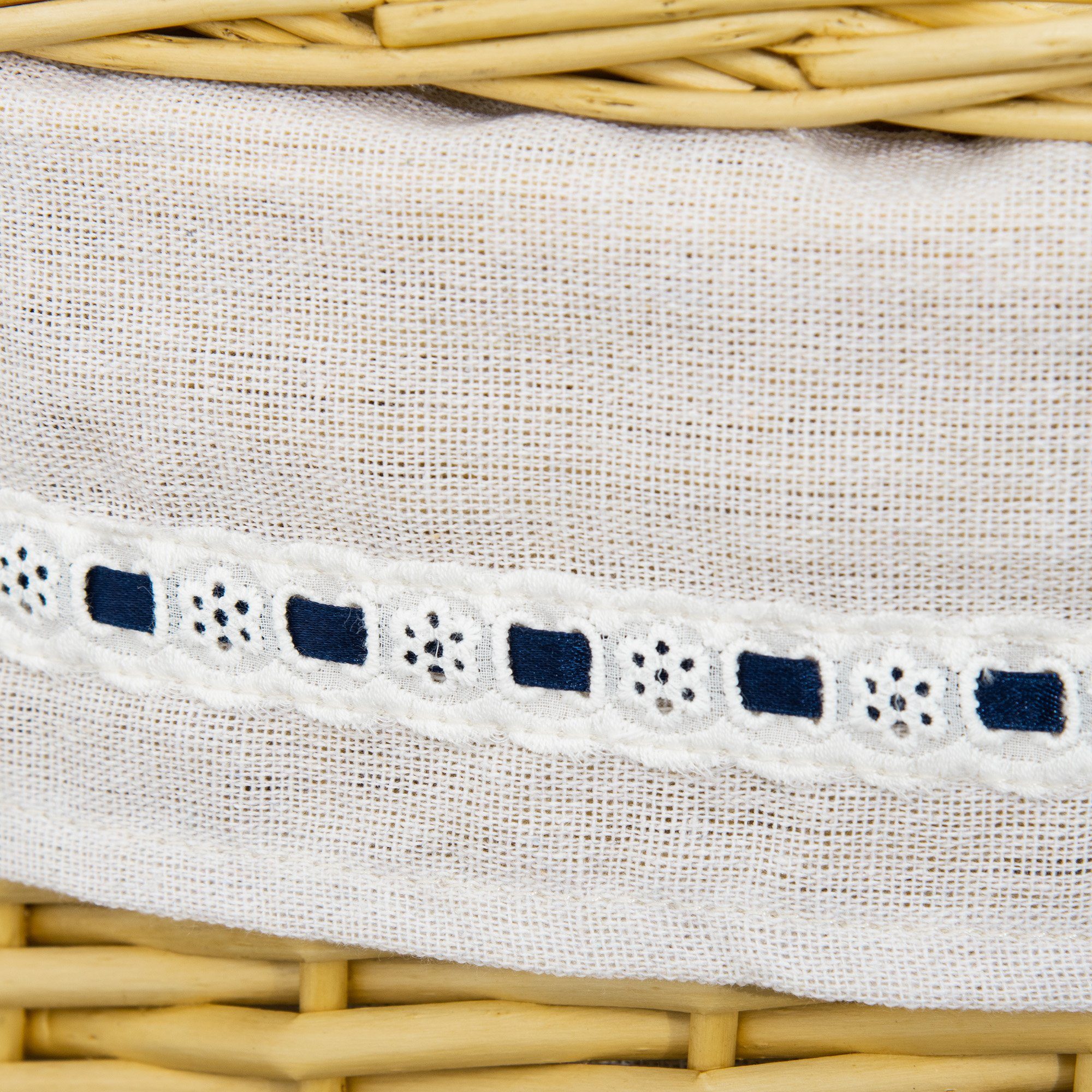 HOMCOM Wäschekorb (Set, 1 St., Deckel aus Weide Wäschesammler mit geflochten Wäschekorb Wäschebox)