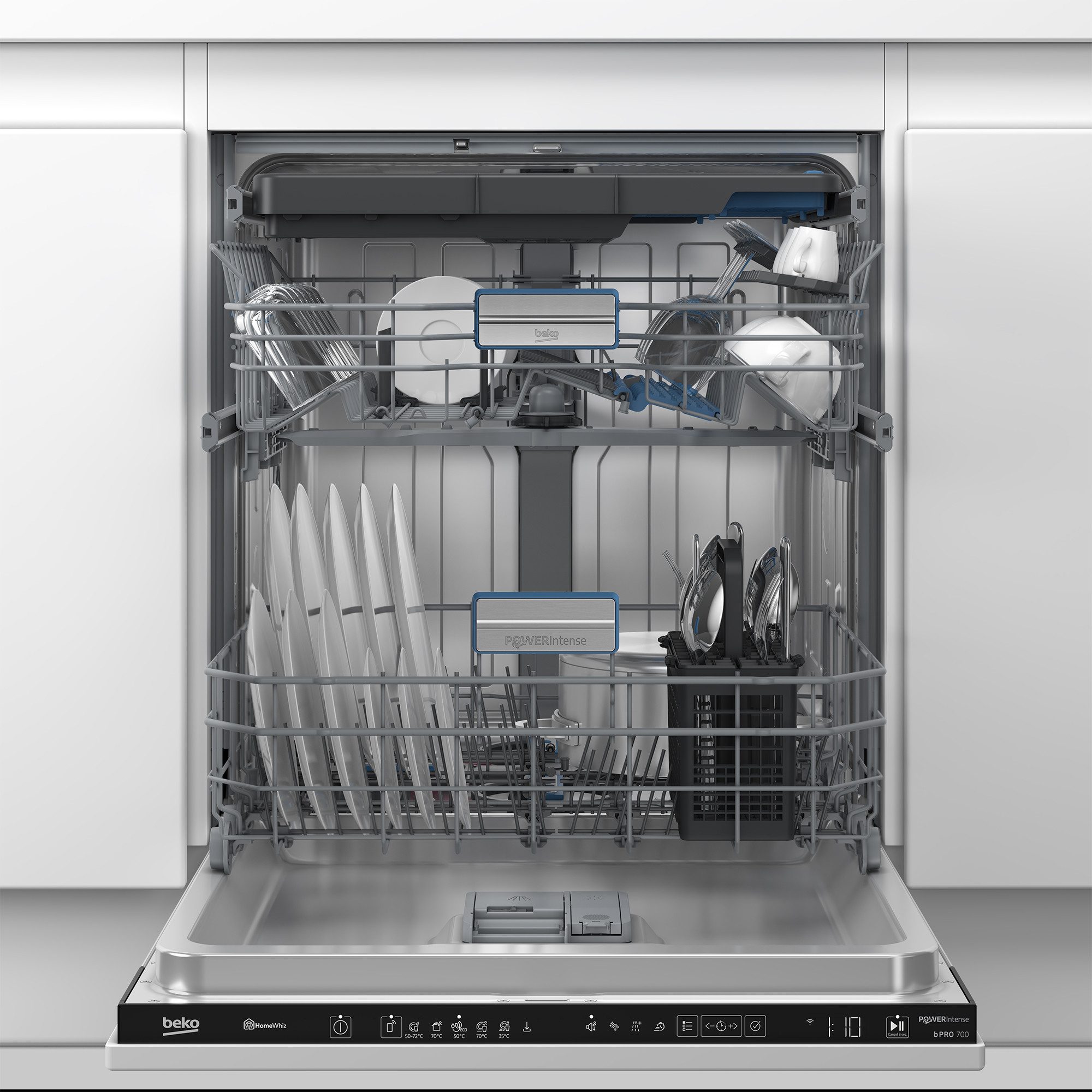 BEKO vollintegrierbarer Geschirrspüler BDIN36561P, 15 Maßgedecke, Turbotrocknung, SilentWash, Fast+, Watersafe+, HomeWhiz – Bild 3 von 5
