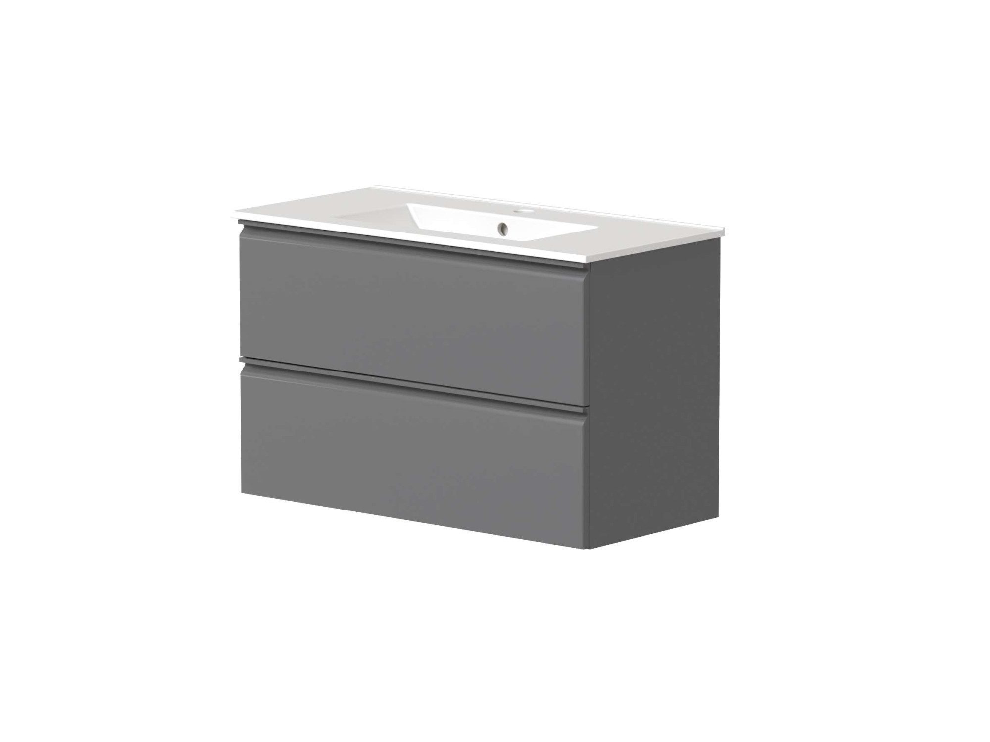 welltime Waschtisch Cosmos in verschiedenen Ausführungen inkl. Waschbecken, Badmöbel, Waschplatz mit 2 Schubladen, Soft-Close-Funktion, FSC®