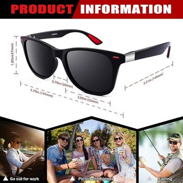 SOTOR Sonnenbrille Sonnenbrille Herren Damen Polarisierte Leichtgewicht UV Schutz (1-St)