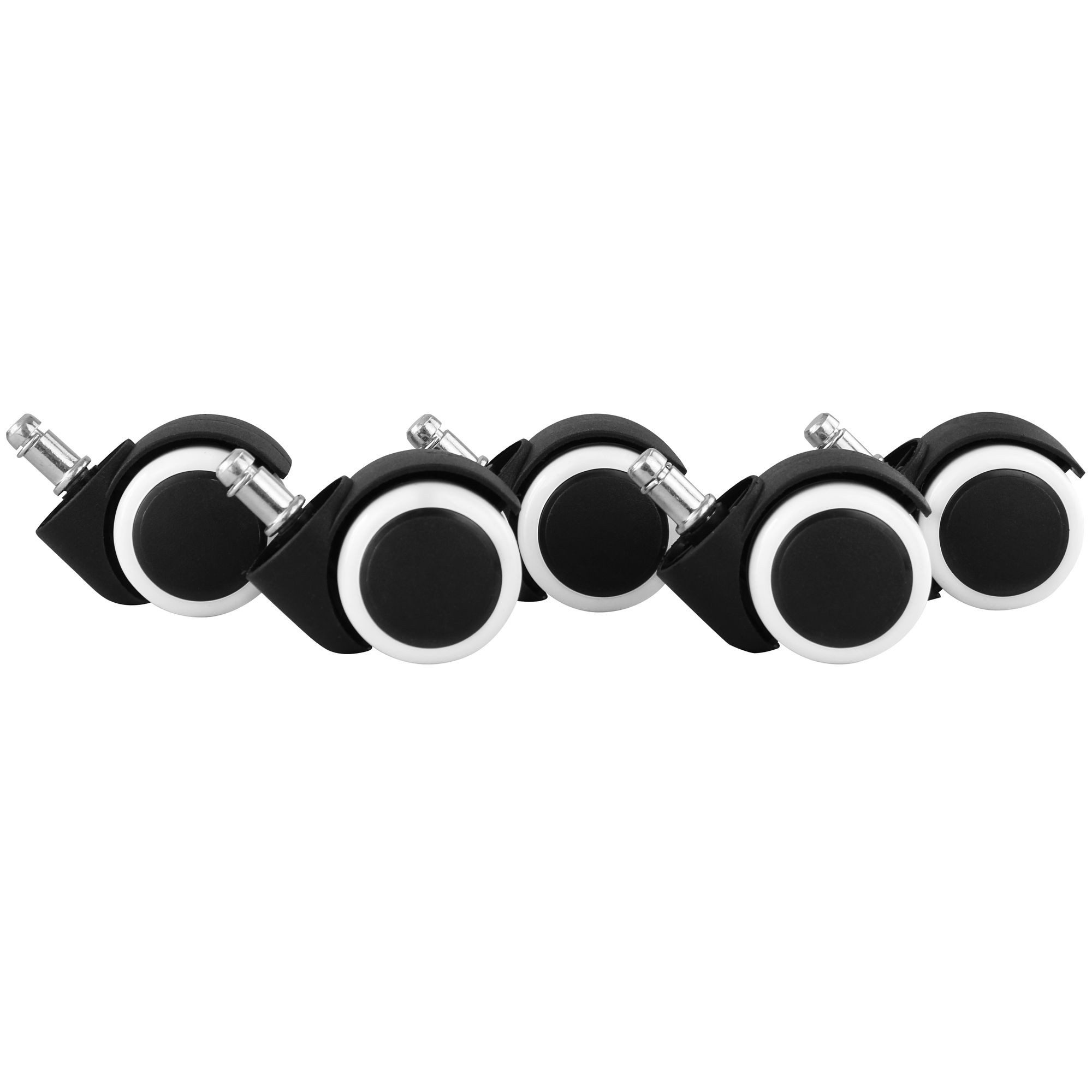 freiraum Stuhlrolle PIN, (5stk) für Hartböden, in Schwarz, 100% Polyurethan - 5x5cm (HxD)