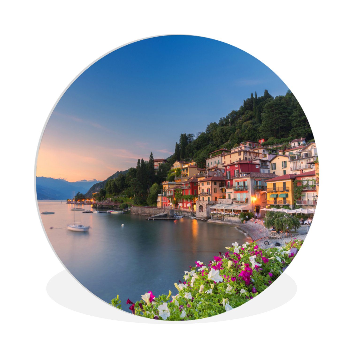 Gemälde Italien - Sonnenuntergang - See