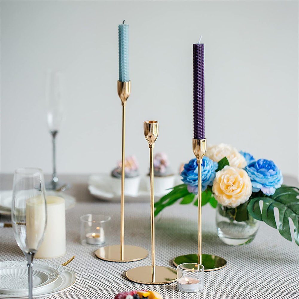 Schmiedeeisen Kerzenständer 3 Stück Deko Kerzenhalter CTGtree Kerzenständer