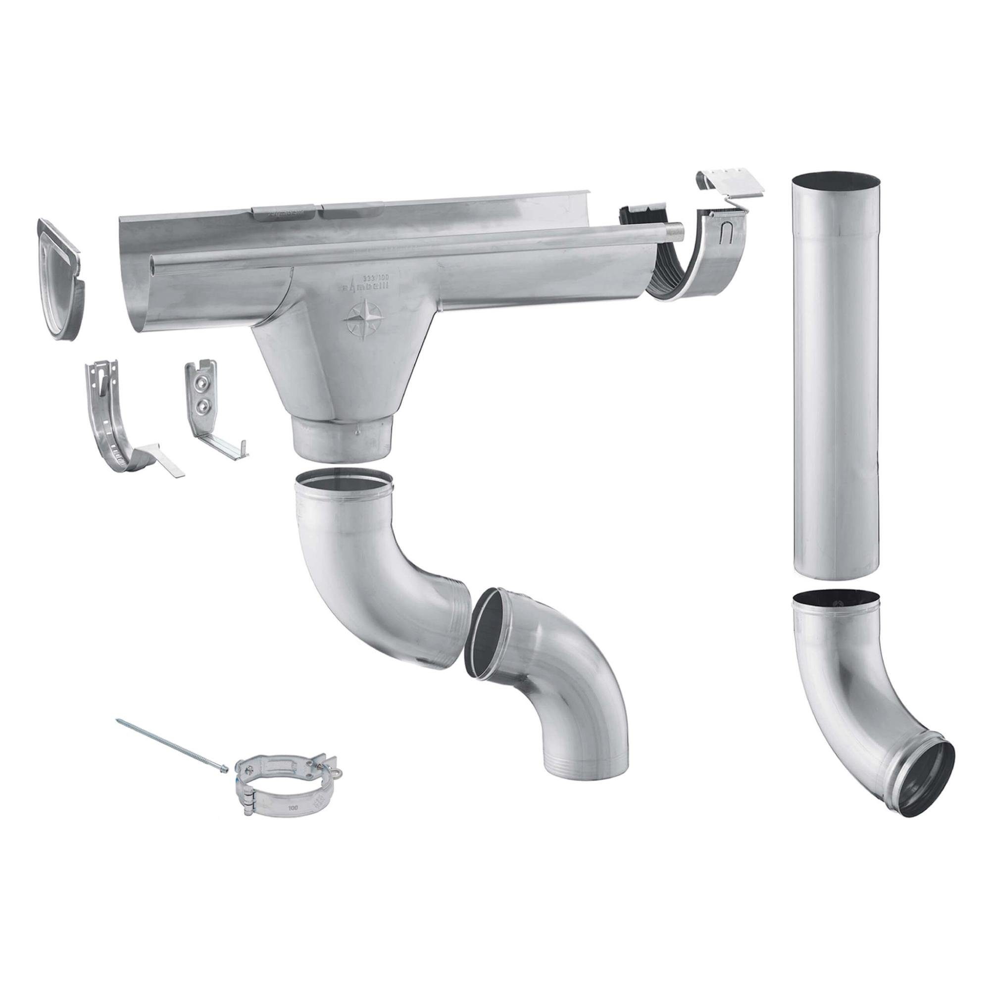 Zambelli Dachrinne RG250, Zink Dachrinne Komplettset Gartenhaus, Carport, T günstig online kaufen