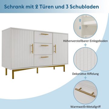 REDOM Sideboard Schubladenkommode (Beistellschrank, Aufbewahrungsschrank Sideboard)