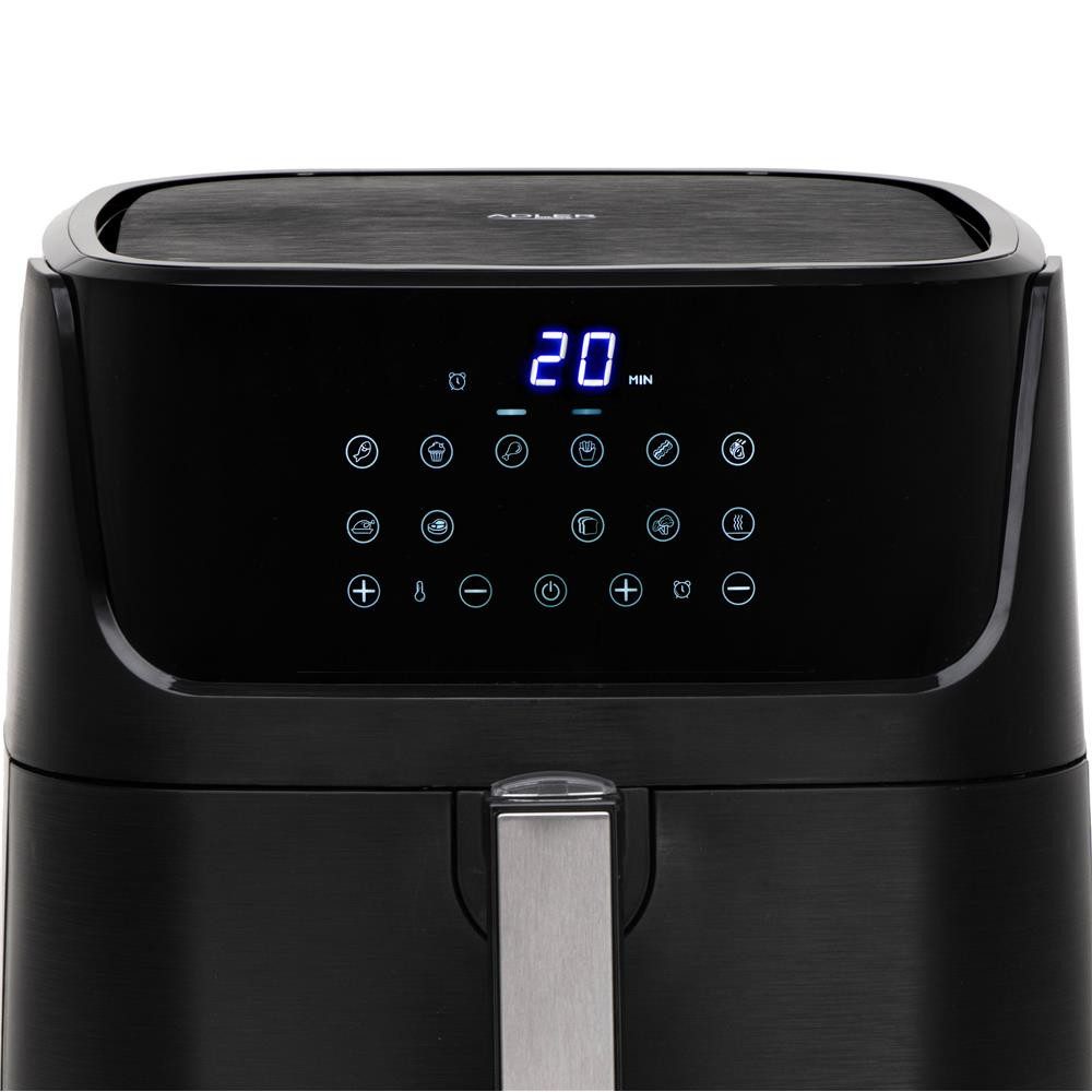 ADLER EUROPE Heißluftfritteuse Adler 6317, 2500 W, Airfryer 5,5 L, Fritteuse ohne Öl, antihaftbeschichteter Korb schwarz