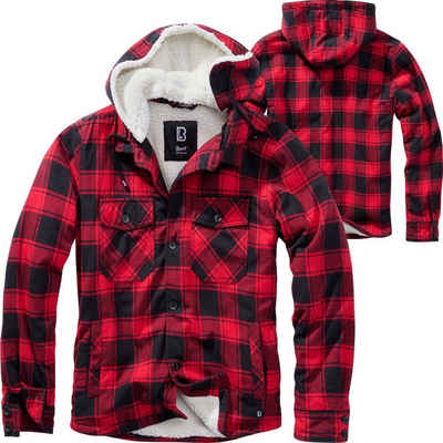 Brandit Outdoorjacke »Brandit Lumber Check Shirt hooded mit Teddyfutter & Kapuze«