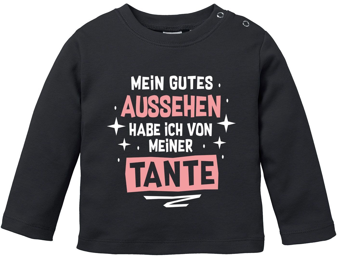 Body Baby Langarm-Shirt Mein gutes Aussehen hab ich von meiner Tante /