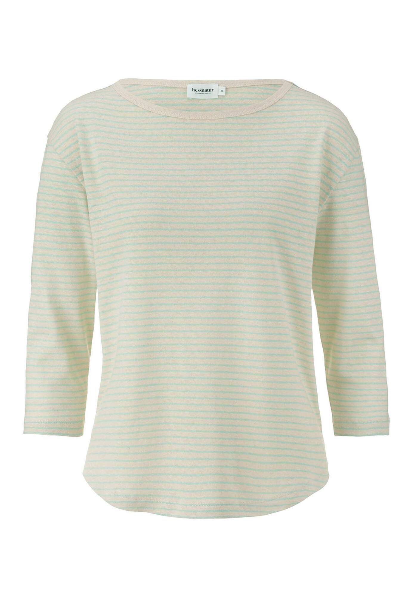 Hessnatur T-Shirt aus Leinen mit reiner Bio-Baumwolle (1-tlg)