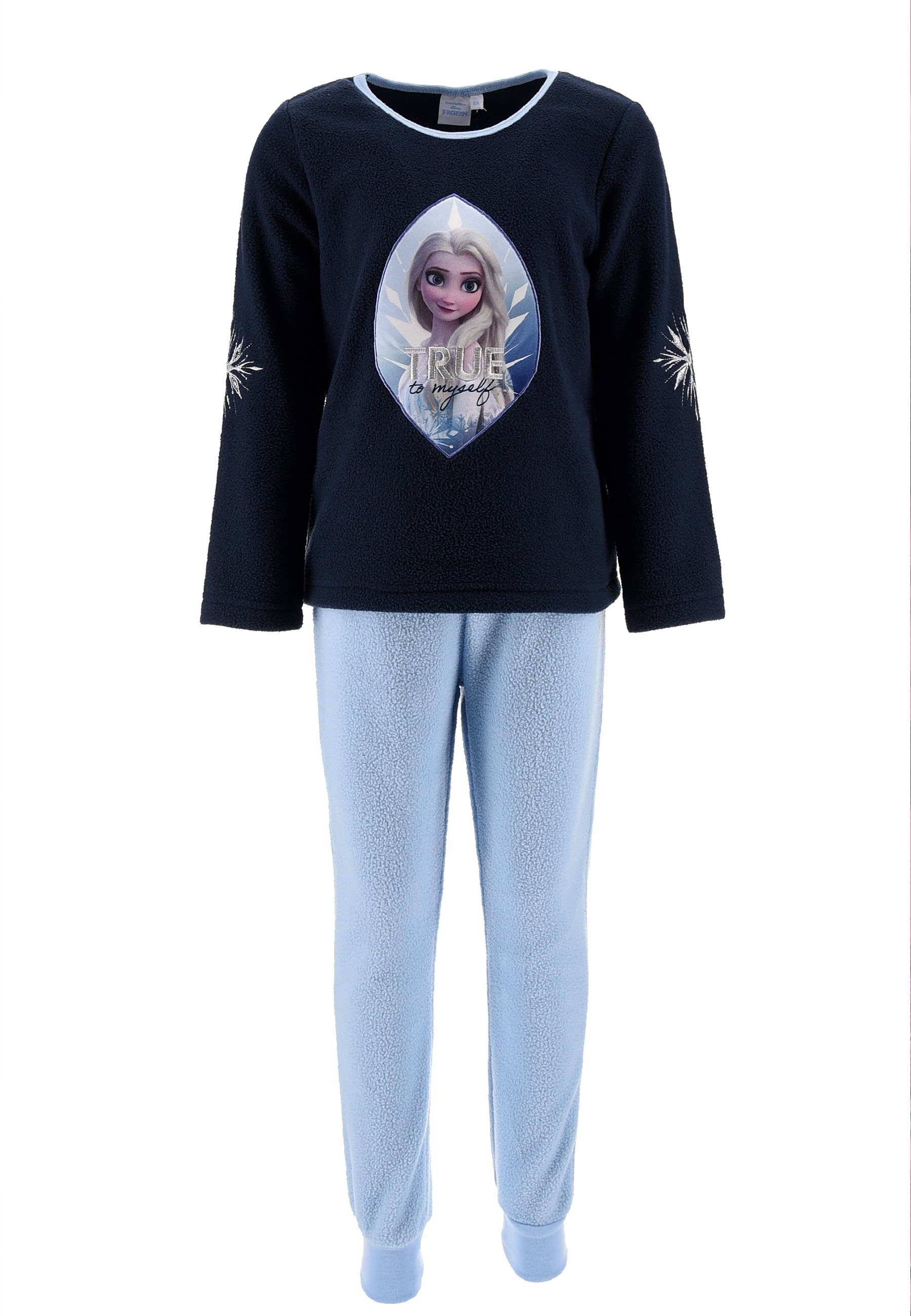 Disney Frozen Schlafanzug Die Eiskönigin Elsa Kinder Mädchen Schlafanzug Kinder Pyjama Langarm Shirt + Schlaf-Hose (2 tlg)