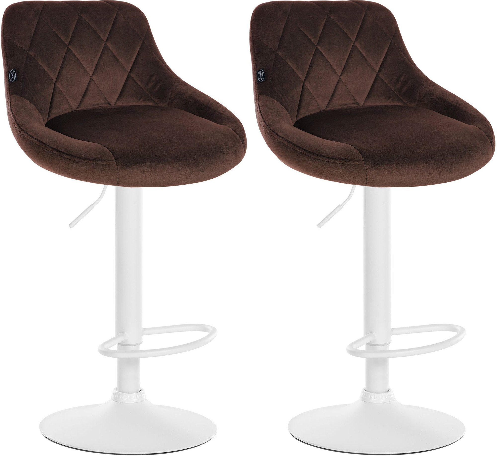 CLP Barhocker Lazio Samt (2er Set, günstig online kaufen
