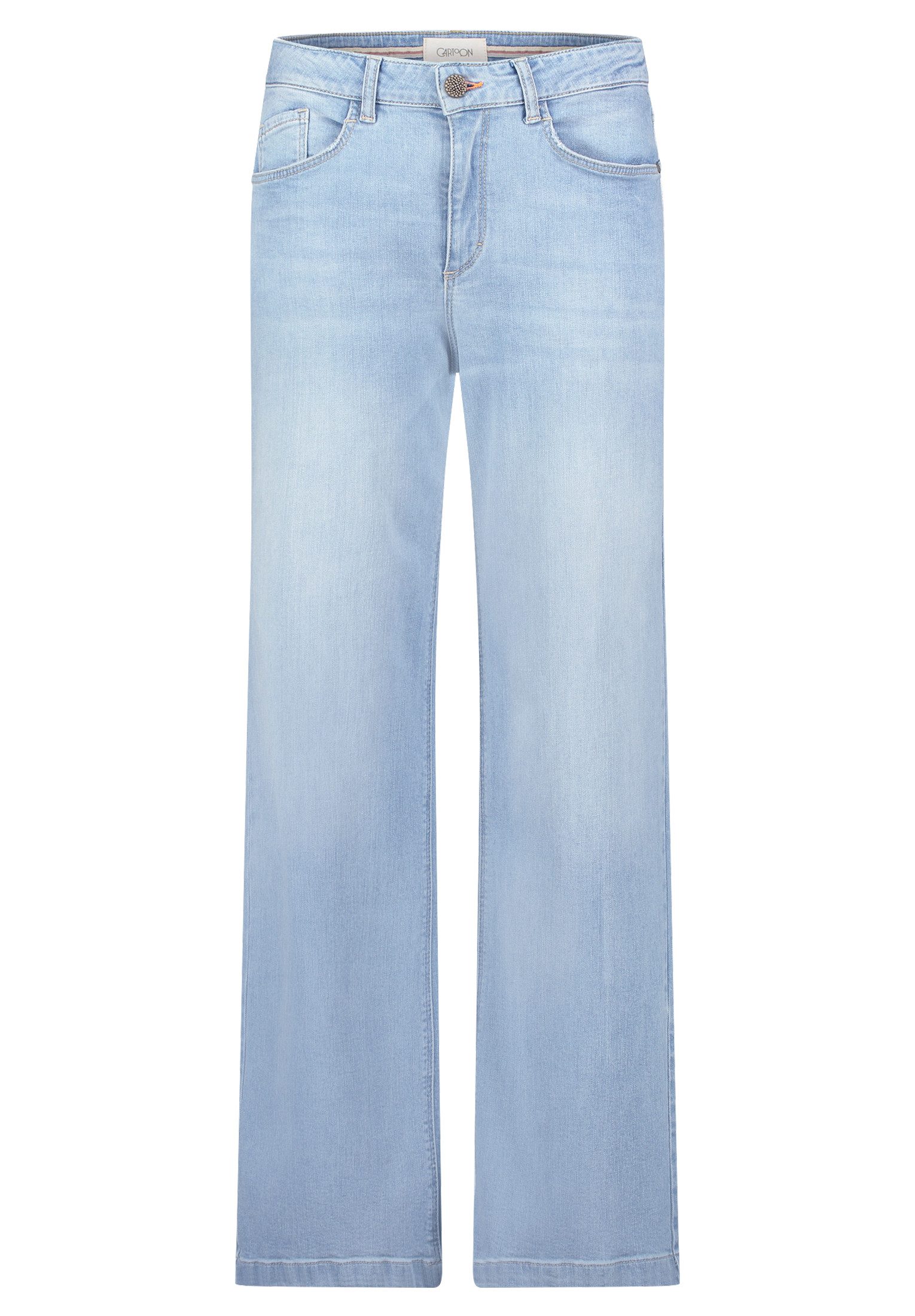Cartoon High-waist-Jeans Cartoon High Waisted-Jeans mit Eingrifftaschen