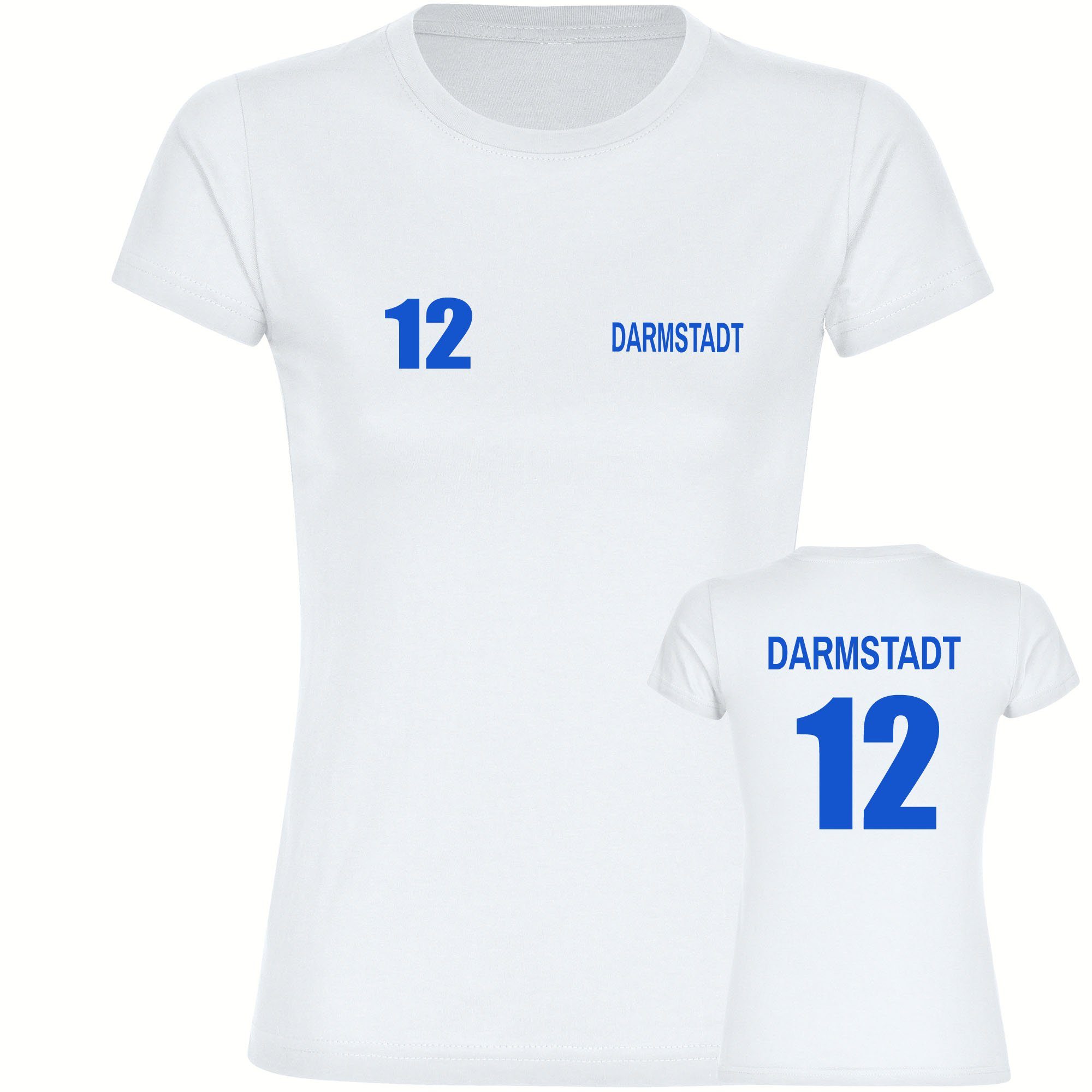 multifanshop T-Shirt Damen Darmstadt - Trikot 12 - Frauen